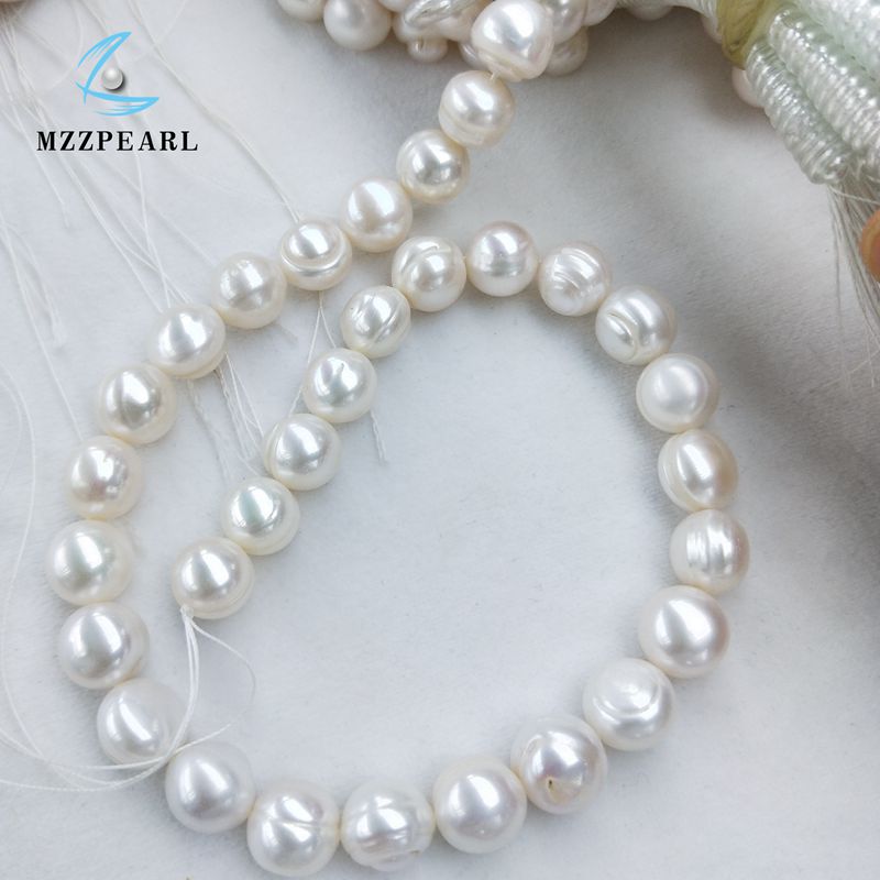 13mm white ridges pearl strands wholesale ,classic large pearl necklace
